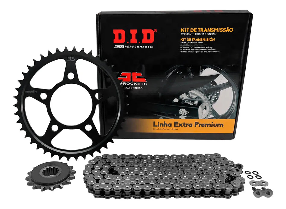 KIT DE ARRASTRE HONDA CRF AFRICA TWIN 1000/1100 - 42T/16T-525VX3-124L JAPON - C/XRING - LINEA EXTRA PREMIUM - DID