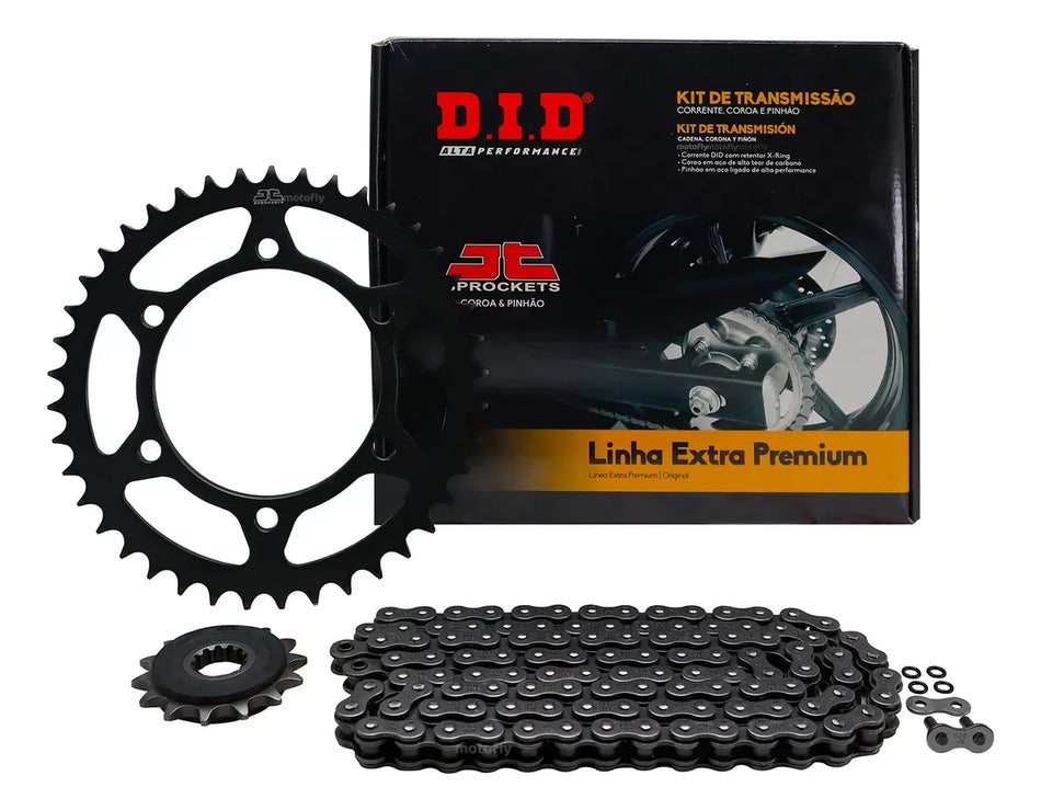 KIT DE ARRASTRE KAWASAKI EX NINJA 400 - 41T/14T - 520V0-106ZB JAPON - C/ORING - LINEA EXTRA PREMIUM - DID