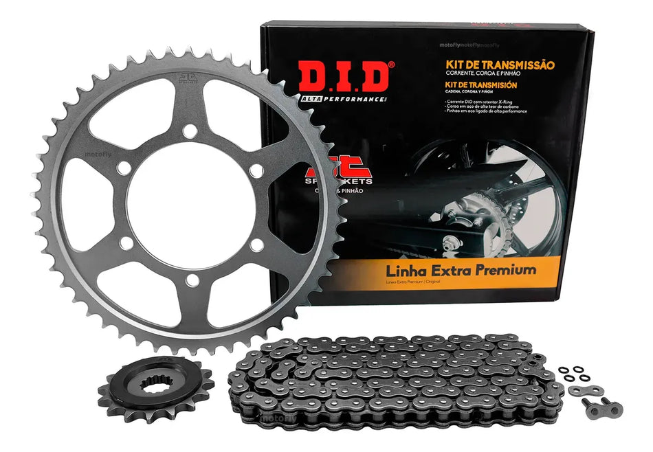 KIT DE ARRASTRE TRIUMPH TIGER 800 11-16 - 50T/16T-525V0-122ZB JAPON - C/ORING - LINEA EXTRA PREMIUM - DID