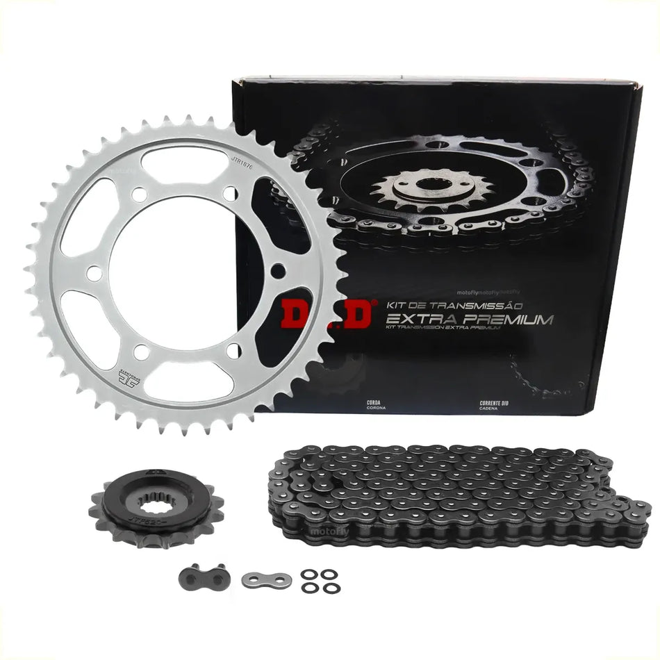 KIT DE ARRASTRE SUZUKI GSX-S 750 L7-L9 '17-19 - GSX-S 750 M0-M3 '20-23 - 43T/17T - 525VX3-114ZB JAPON - C/XRING - LINEA EXTRA PREMIUM - DID