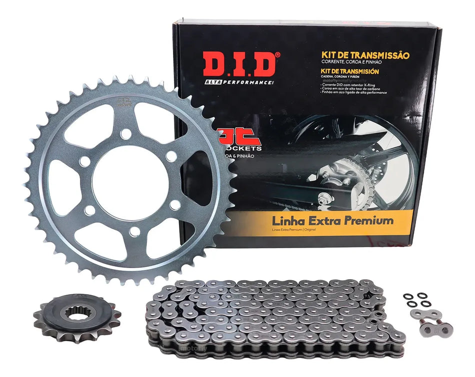 KIT DE ARRASTRE KAWASAKI VERSYS 1000 - 43T/15T - 525VX3-116ZB JAPON - C/XRING - LINEA EXTRA PREMIUM - DID