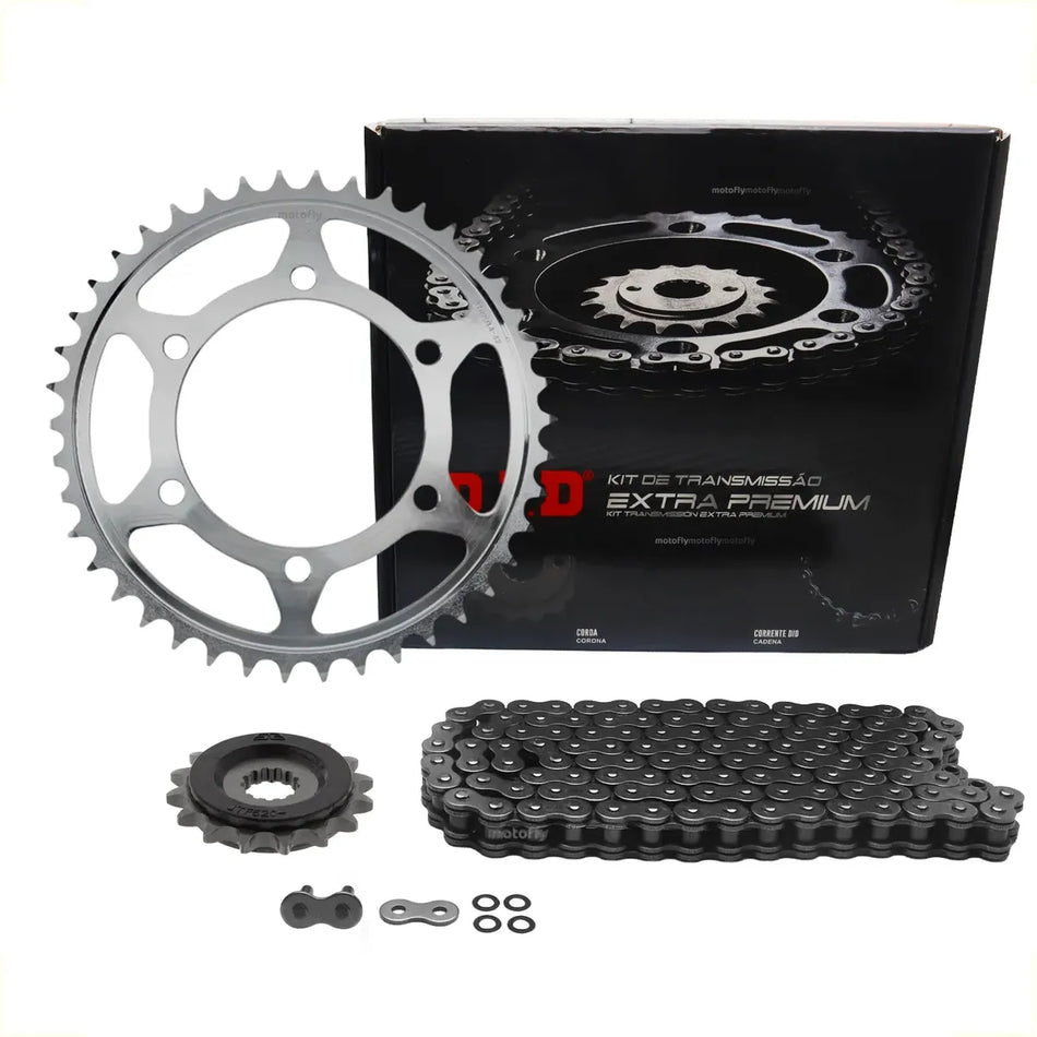 KIT DE ARRASTRE TRIUMPH 675 DAYTONA/675 DAYTONA R - 47T/16T - 525VX3-116ZB JAPON - C/XRING - LINEA EXTRA PREMIUM - DID