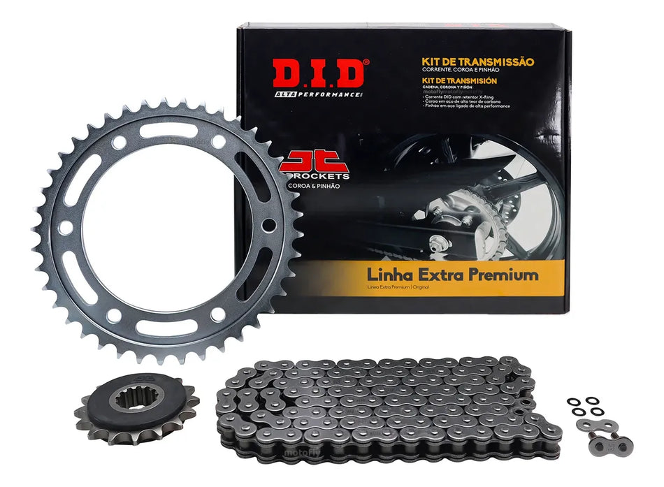KIT DE ARRASTRE HONDA CBR 600RR 07-16 - 41T/16T - 525VX3-112ZB JAPON - C/XRING - LINEA EXTRA PREMIUM - DID