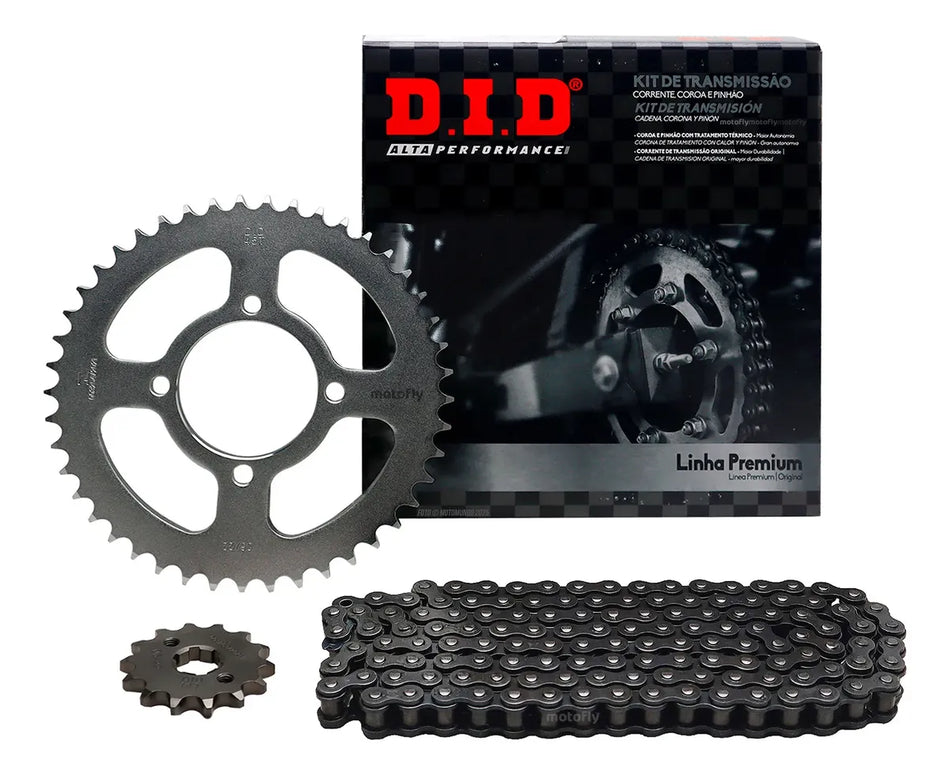 KIT DE ARRASTRE YAMAHA YBR 125 - 45T/14T - 428HS-118L - LINEA PREMIUM - DID