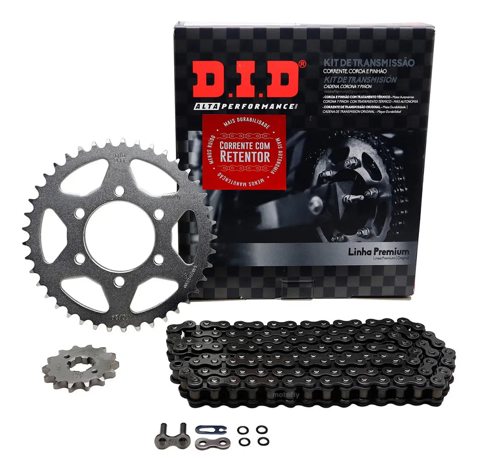 KIT DE ARRASTRE YAMAHA XTZ 150 - 41T/14T-428HXV-122L - C/ORING - LINEA PREMIUM - DID
