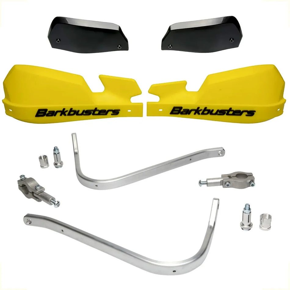 CUBRE PUÑOS ALUMINIO VPS PARA MANUBRIO ESTANDAR 22MM - UNIVERSAL - AMARILLO/NEGRO - BARKBUSTERS