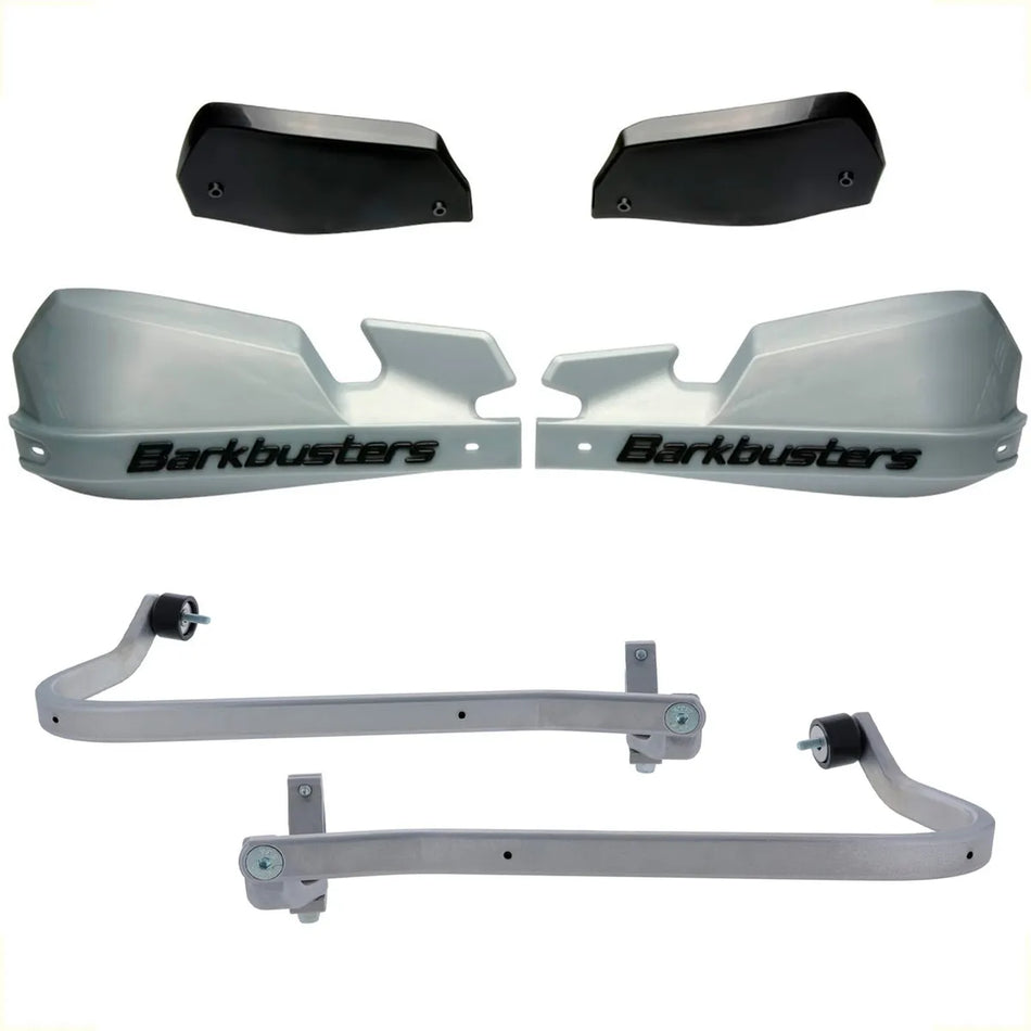 CUBRE PUÑOS ALUMINIO ROYAL ENFIELD HIMALAYAN 450 - GUERRILLA 450 - GRIS/NEGRO [INCLUYE PLASTICOS VPS] - BARKBUSTERS