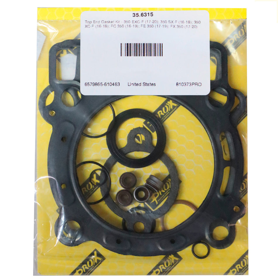 KIT JUNTAS EMPAQUE DE CILINDRO KTM EXC-F 350 17-19 - SX-F 350 16-18 - HUSQVARNA FC 350 16-18 - FX 350 17-18 - FE 350 17-19 - PROX