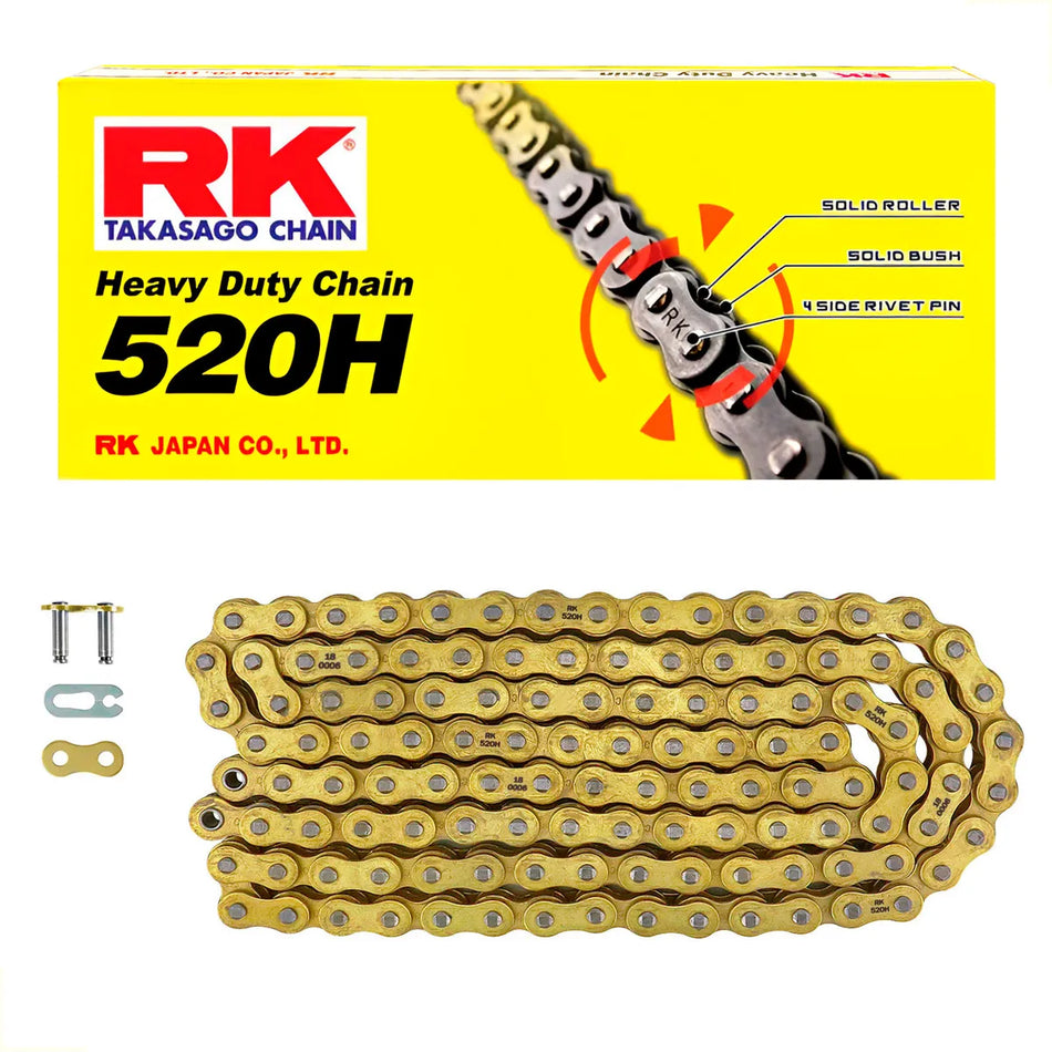 CADENA HEAVY DUTY MOTOCROSS 520H X 120L DORADA - RK