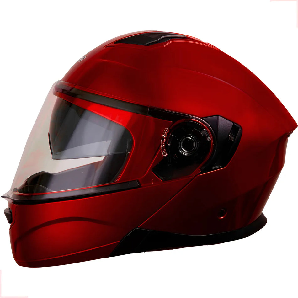CASCO VEGA HELMET CALDERA ABATIBLE - DOT CERTIFICADO - ROJO