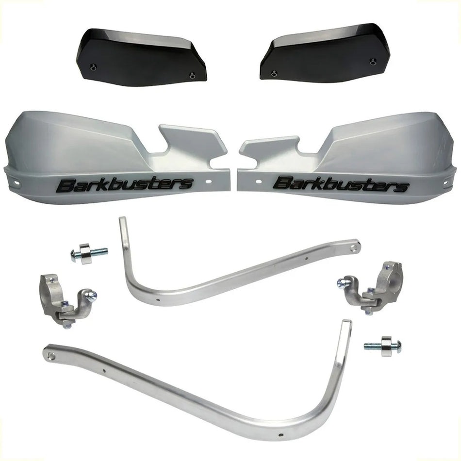 CUBRE PUÑOS ALUMINIO KTM ADVENTURE 790/890/1090/1190/1290 PLATEADO/NEGRO - BARKBUSTERS