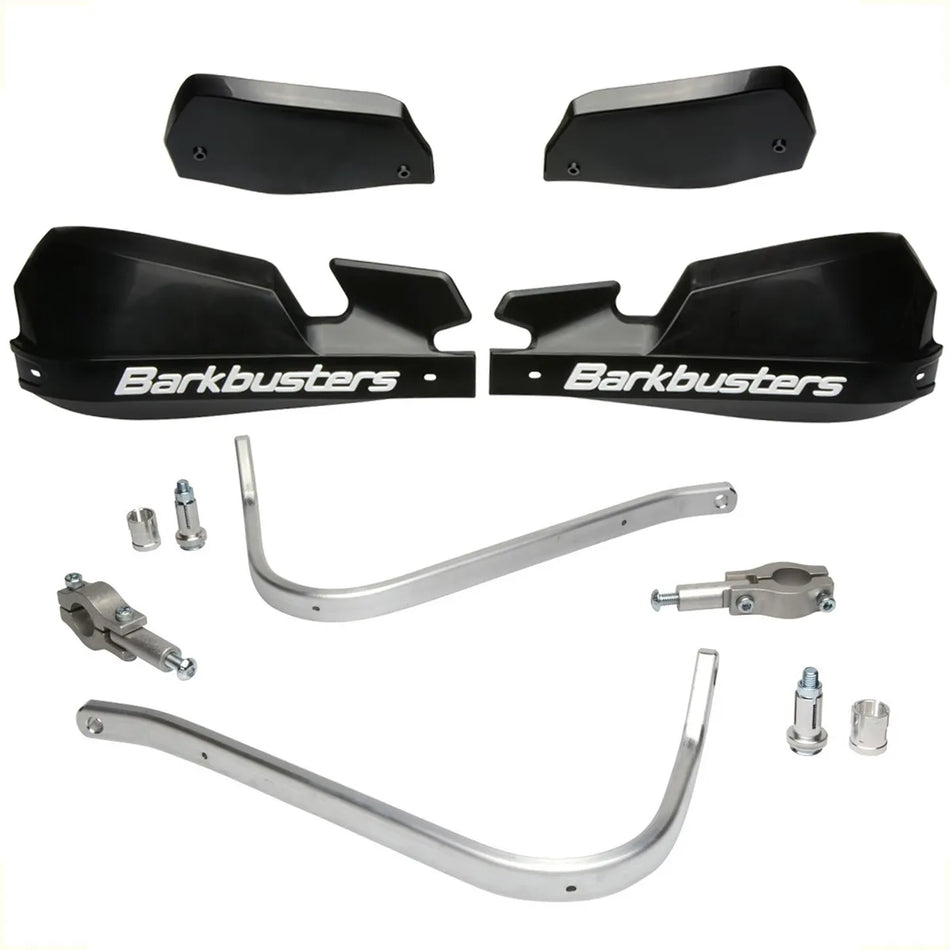 CUBRE PUÑOS ALUMINIO VPS PARA MANUBRIO ESTANDAR 22MM - UNIVERSAL - NEGRO/BLANCO - BARKBUSTERS