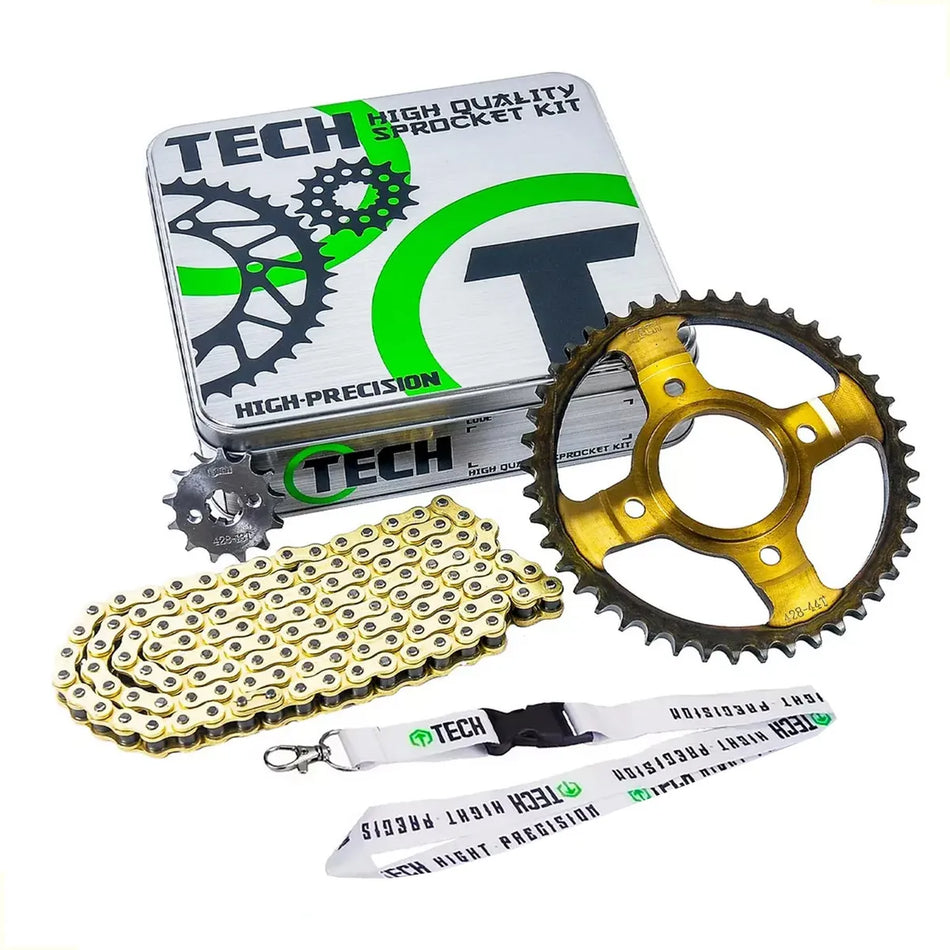 KIT DE ARRASTRE  HERO IGNITOR 125 -  REFORZADO - GOLD - TECH