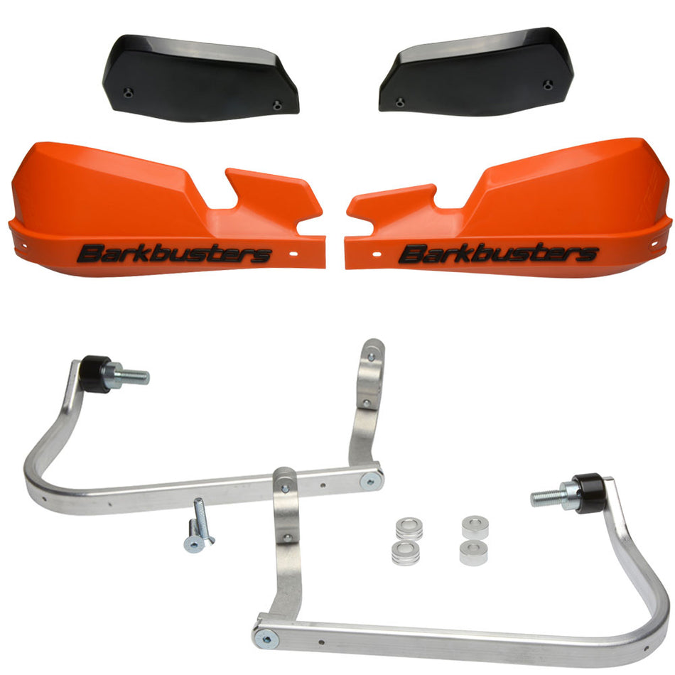 CUBRE PUÑOS ALUMINIO BMW F 650 GS 08-12 - F 650 GS TWIN - F 800 GS 08-12 - R 1200 GS ADVENTURE 06-12 - TRIUMPH TIGER 1050 - NARANJA/NEGRO [INCLUYE PLASTICOS VPS] - BARKBUSTERS