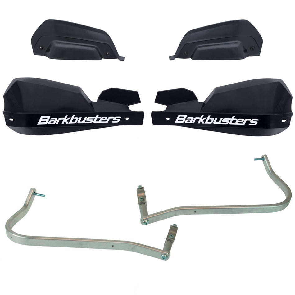 CUBRE PUÑOS ALUMINIO SUZUKI DL V-STROM 250 17-26 - DL V-STROM 1050 20-26 - NEGRO/BLANCO (INCLUYE PLASTICOS VPS) - BARKBUSTERS