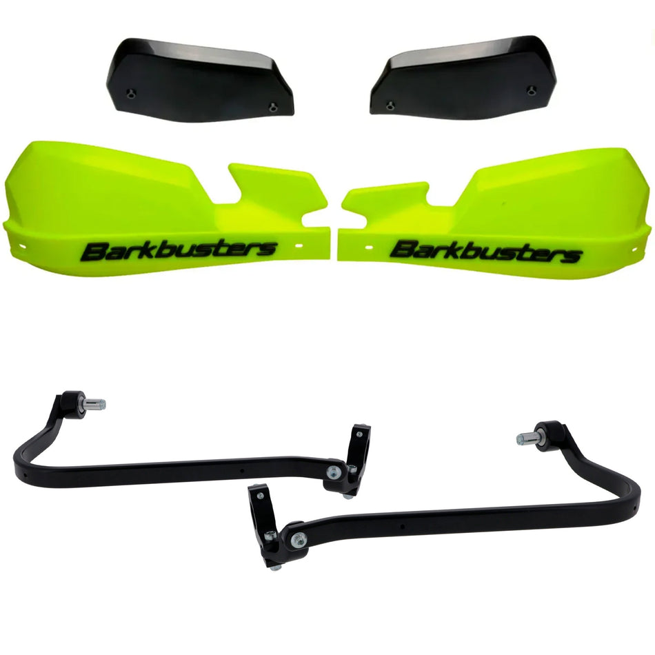 CUBRE PUÑOS ALUMINIO DUCATI DESERT X 22-26 - DESERT X RALLY 22-26 - AMARILLO FLUO/NEGRO (INCLUYE PLASTICOS VPS) - BARKBUSTERS