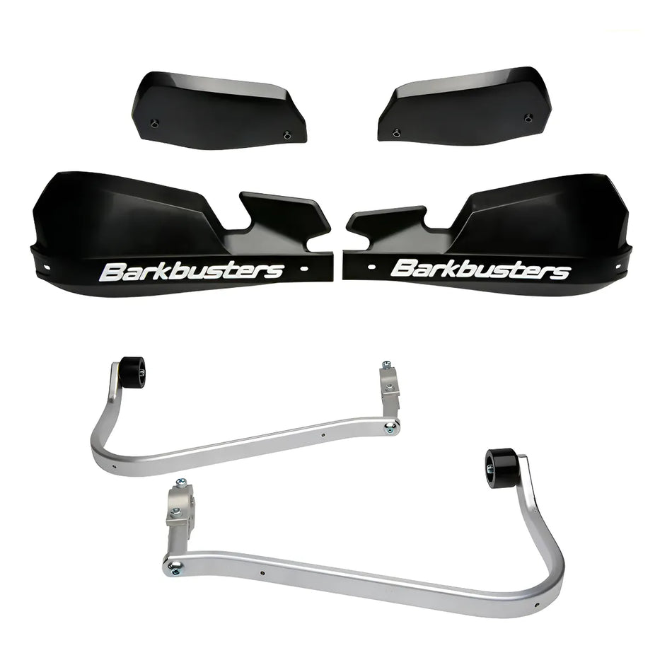 CUBRE PUÑOS ALUMINIO KAWASAKI VERSYS 650 06-25 - NEGRO/BLANCO [INCLUYE PLASTICOS VPS] - BARKBUSTERS