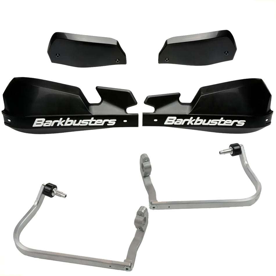 CUBRE PUÑOS ALUMINIO BMW R NINE T 1200 SCRAMBLER - R NINE T 1200 URBAN - NEGRO/BLANCO [INCLUYE PLASTICOS VPS] - BARKBUSTERS