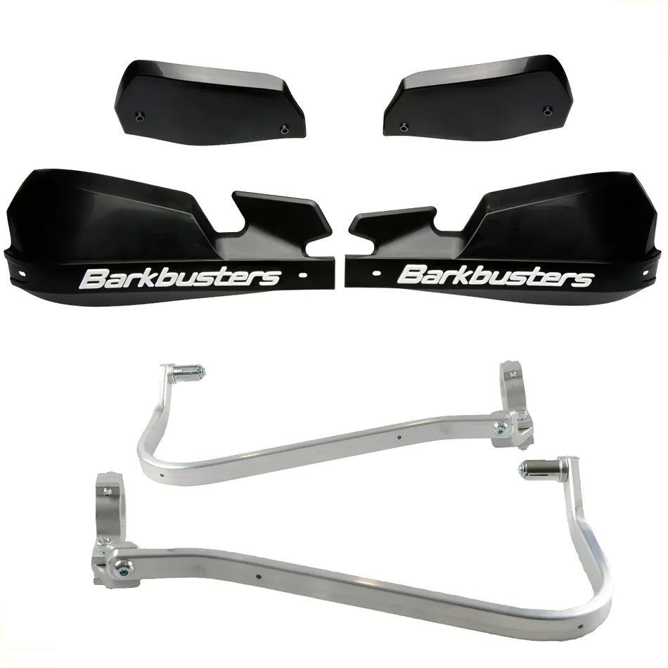 CUBRE PUÑOS ALUMINIO DUCATI SCRAMBLER 1100 [TODAS LAS VERSIONES] - NEGRO/BLANCO [INCLUYE PLASTICOS VPS] - BARKBUSTERS