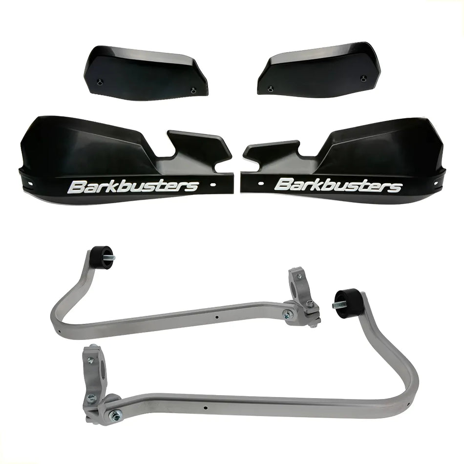 CUBRE PUÑOS ALUMINIO KAWASAKI KLR 650 G3 22-25 - NEGRO/BLANCO [INCLUYE PLASTICOS VPS] - BARKBUSTERS