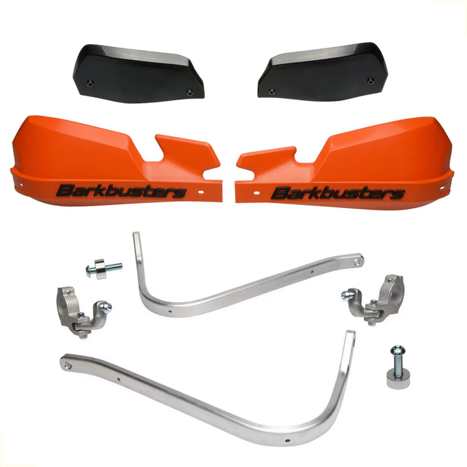 CUBRE PUÑOS ALUMINIO KTM 790/890/1090/1190 ADVENTURE - 1290 SUPER ADVENTURE 15-20 - HUSQVARNA 901 NORDEN - NARANJA/NEGRO [INCLUYE PLASTICOS VPS] - BARKBUSTERS
