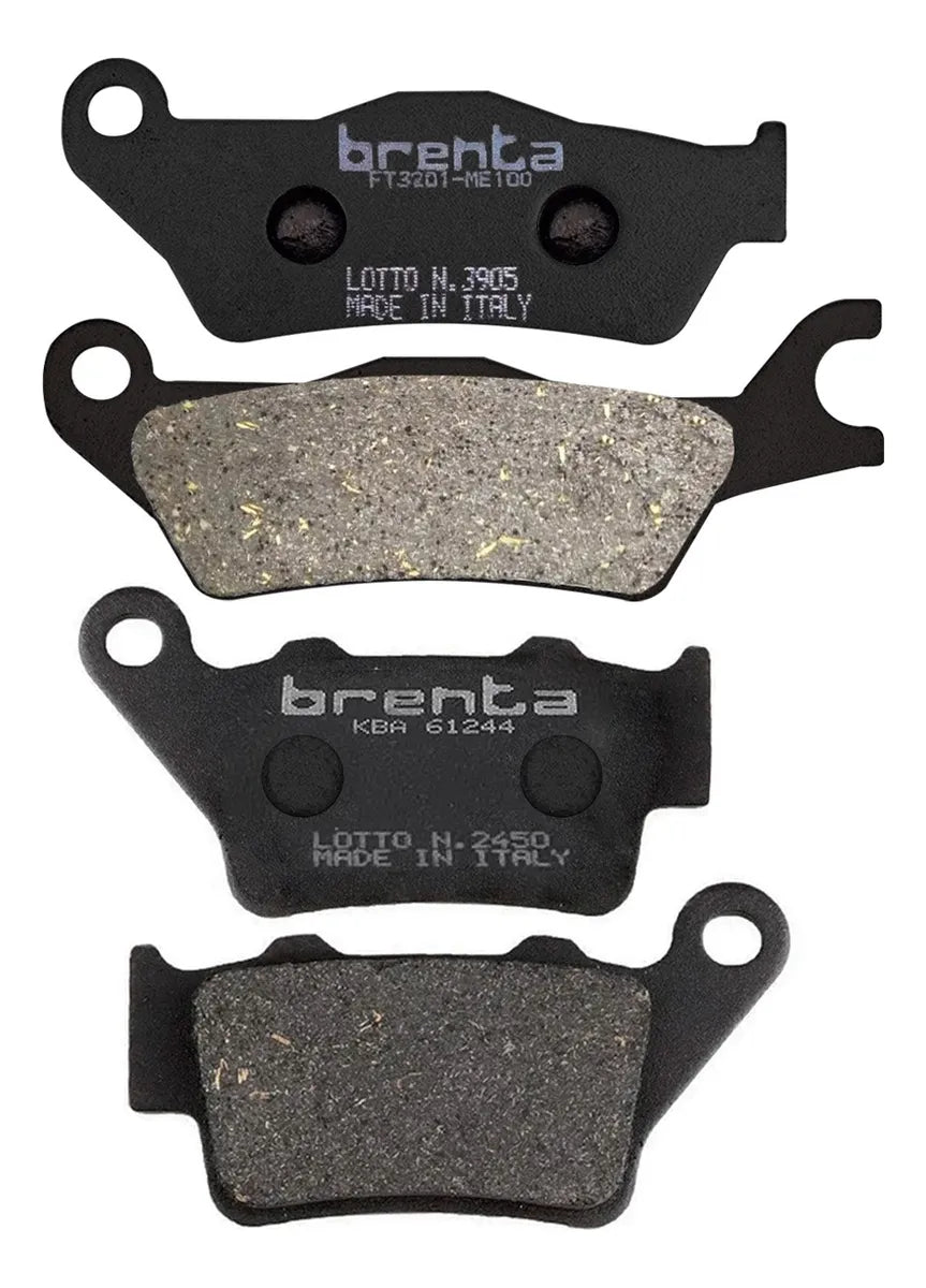 KIT BALATAS FRENO DELANTERO Y TRASERO - ORGANICAS - BRENTA 3201/FA715/07SU33 - 3088/FA208/FA213/07BB02 - ITALIA