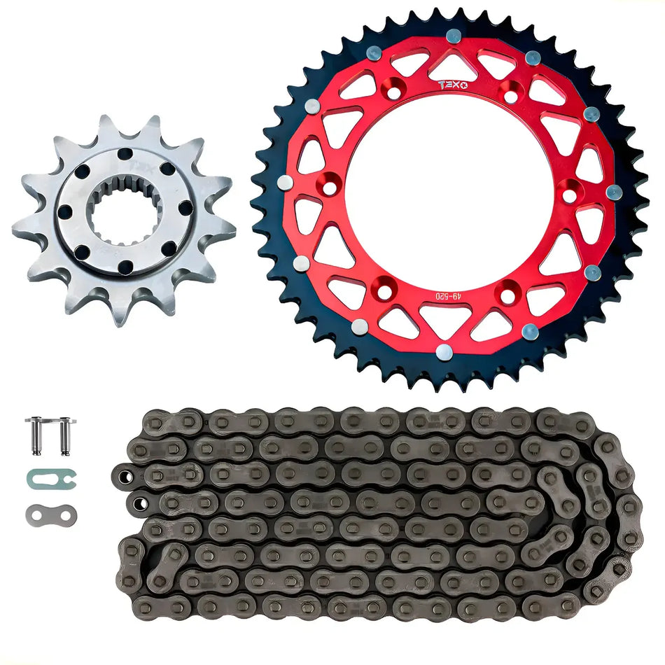 KIT ARRASTRE SPROCKETS HONDA CRF 250R - 250 RX - 450R - 450X - 450RX - 49T/13T - TEX SPROCKETS