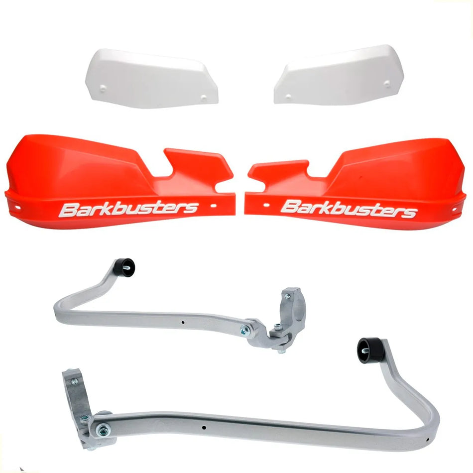 CUBRE PUÑOS ALUMINIO TRIUMPH TIGER 660 SPORT - ROJO/BLANCO [INCLUYE PLASTICOS VPS] - BARKBUSTERS