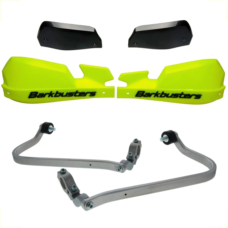 CUBRE PUÑOS ALUMINIO SUZUKI V-STROM 800 DE - AMARILLO FLUO/NEGRO [INCLUYE PLASTICOS VPS] - BARKBUSTERS