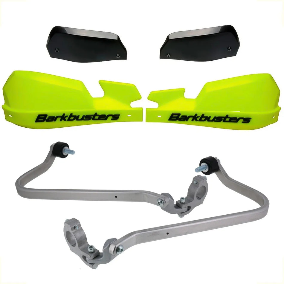 CUBRE PUÑOS ALUMINIO BMW F 900 GS ENDURO - AMARILLO FLUO/NEGRO [INCLUYE PLASTICOS VPS] - BARKBUSTERS