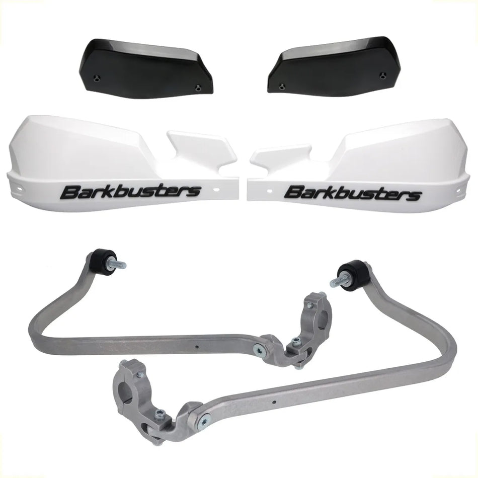 CUBRE PUÑOS ALUMINIO BMW F 800 GS 24-25 - BLANCO/NEGRO [INCLUYE PLASTICOS VPS] - BARKBUSTERS