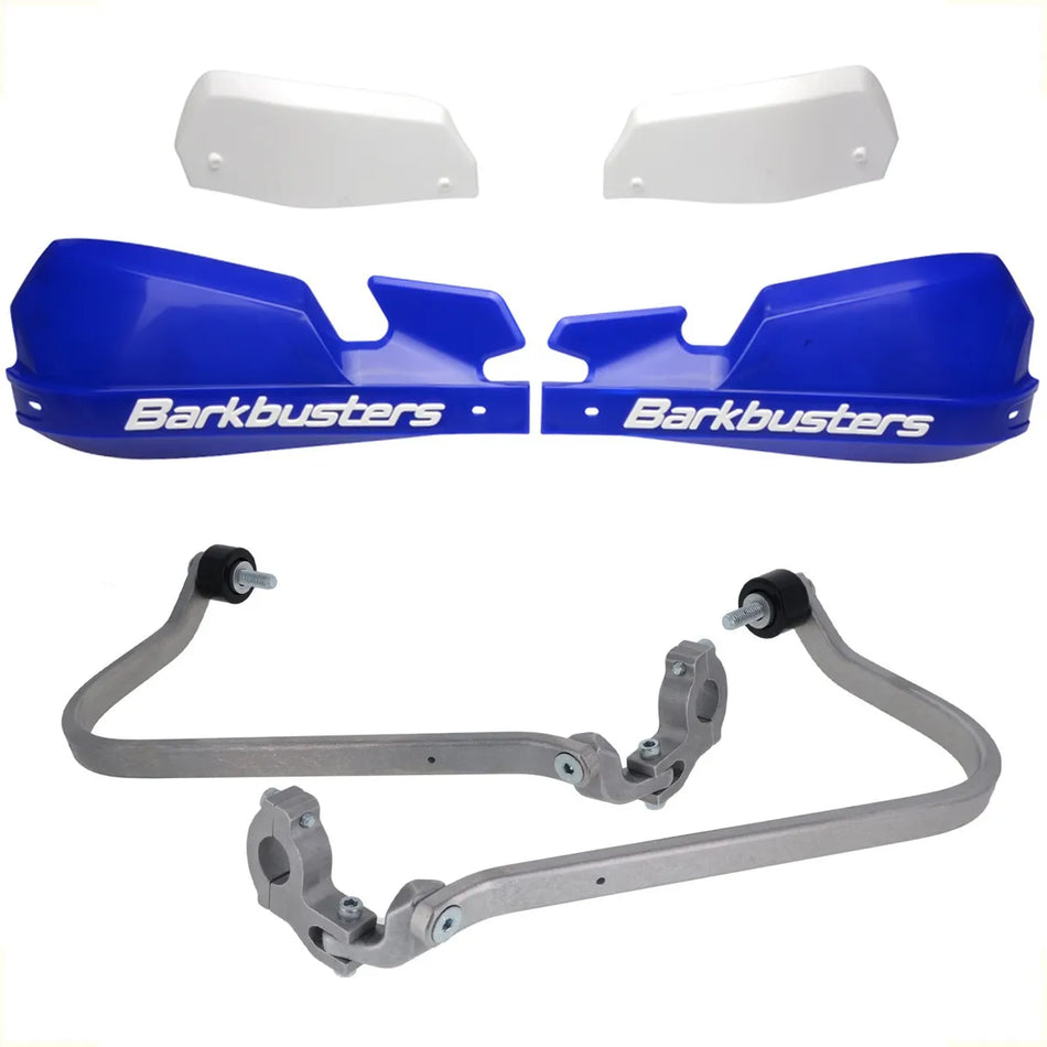 CUBRE PUÑOS ALUMINIO BMW F 800 GS 24-25 - AZUL/BLANCO [INCLUYE PLASTICOS VPS] - BARKBUSTERS