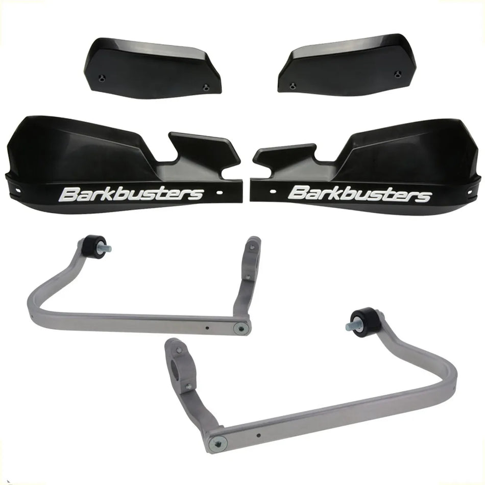CUBRE PUÑOS ALUMINIO SUZUKI V-STROM 1050 DE - NEGRO/BLANCO [INCLUYE PLASTICOS VPS] - BARKBUSTERS