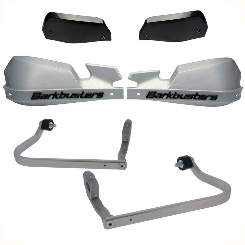 CUBRE PUÑOS ALUMINIO SUZUKI V-STROM 1050 DE - PLATEADO/NEGRO [INCLUYE PLASTICOS VPS] - BARKBUSTERS