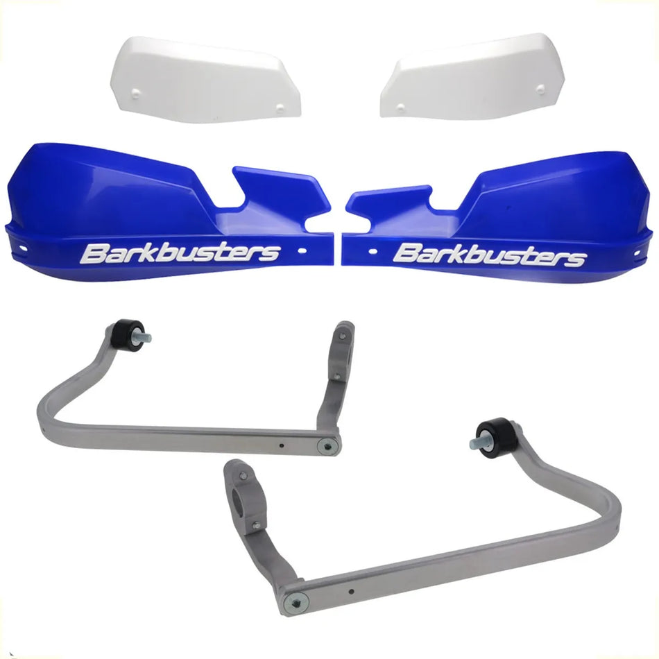 CUBRE PUÑOS ALUMINIO SUZUKI V-STROM 1050 DE - AZUL/BLANCO [INCLUYE PLASTICOS VPS] - BARKBUSTERS