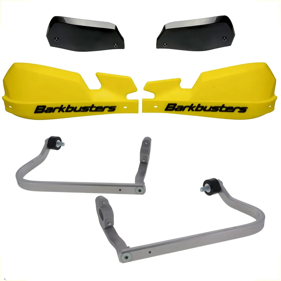 CUBRE PUÑOS ALUMINIO SUZUKI V-STROM 1050 DE - AMARILLO/NEGRO [INCLUYE PLASTICOS VPS] - BARKBUSTERS