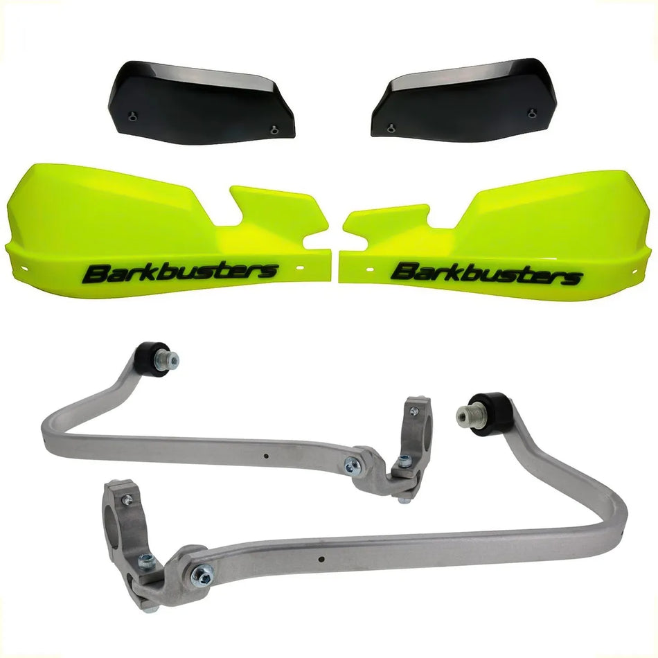 CUBRE PUÑOS ALUMINIO HONDA CRF AFRICA TWIN 1100 [TODAS LAS VERSIONES] - AMARILLO FLUO/NEGRO [INCLUYE PLASTICOS VPS] - BARKBUSTERS