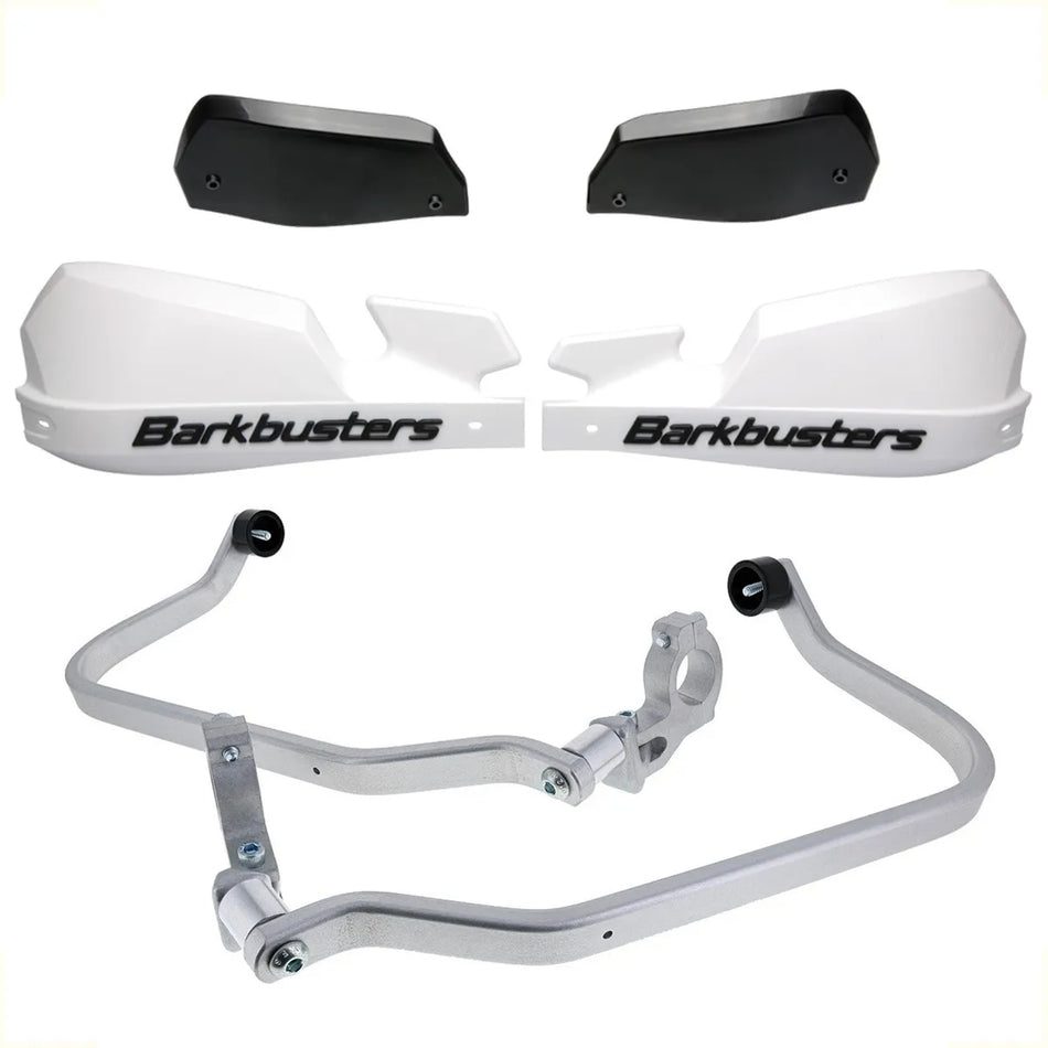 CUBRE PUÑOS ALUMINIO TRIUMPH SCRAMBLER 1200 XC - BLANCO/NEGRO [INCLUYE PLASTICOS VPS] - BARKBUSTERS