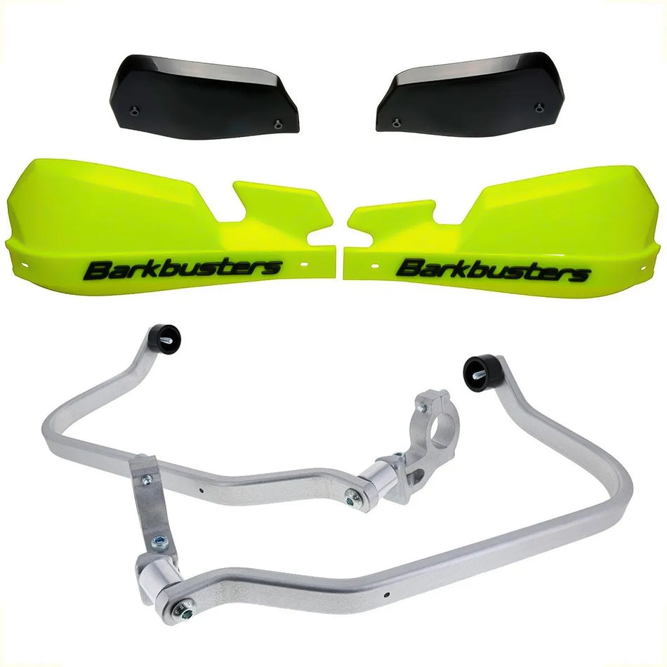 CUBRE PUÑOS ALUMINIO TRIUMPH SCRAMBLER 1200 XC - AMARILLO FLUO/NEGRO [INCLUYE PLASTICOS VPS] - BARKBUSTERS