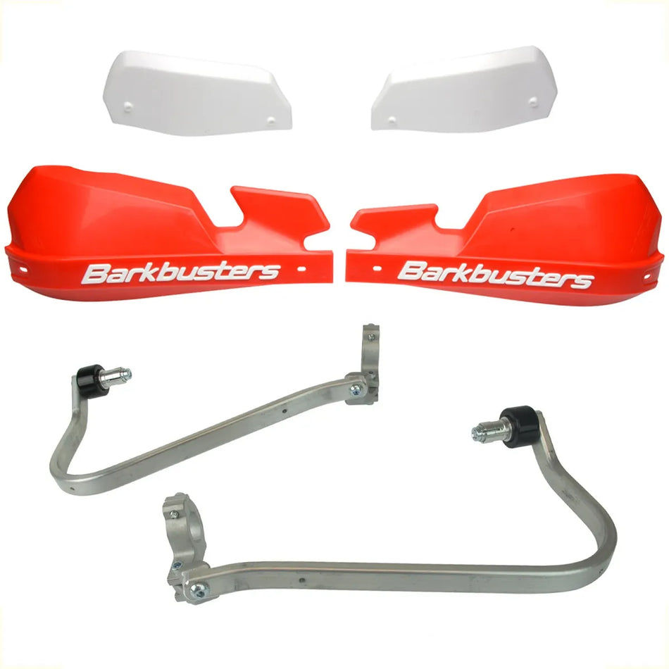 CUBRE PUÑOS ALUMINIO SUZUKI DL V-STROM 1000 XT 18-19 - ROJO/BLANCO [INCLUYE PLASTICOS VPS] - BARKBUSTERS
