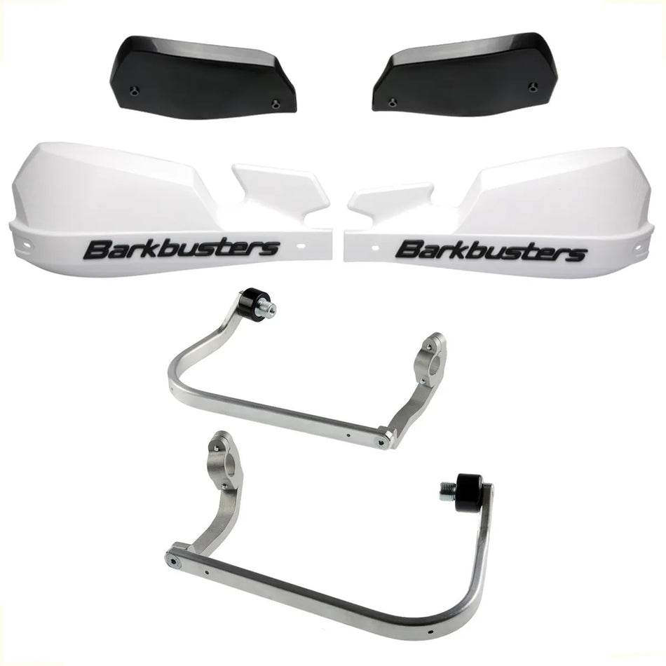 CUBRE PUÑOS ALUMINIO HONDA CRF 1000L AFRICA TWIN 16-25 - 1000L AFRICA TWIN ADVENTURE SPORTS 18-25 - XADV 750 17-20 - BLANCO/NEGRO [INCLUYE PLASTICOS VPS] - BARKBUSTERS