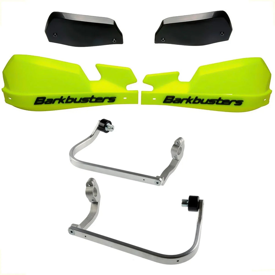 CUBRE PUÑOS ALUMINIO HONDA CRF 1000L AFRICA TWIN 16-25 - 1000L AFRICA TWIN ADVENTURE SPORTS 18-25 - XADV 750 17-20 - AMARILLO FLUO/NEGRO [INCLUYE PLASTICOS VPS] - BARKBUSTERS