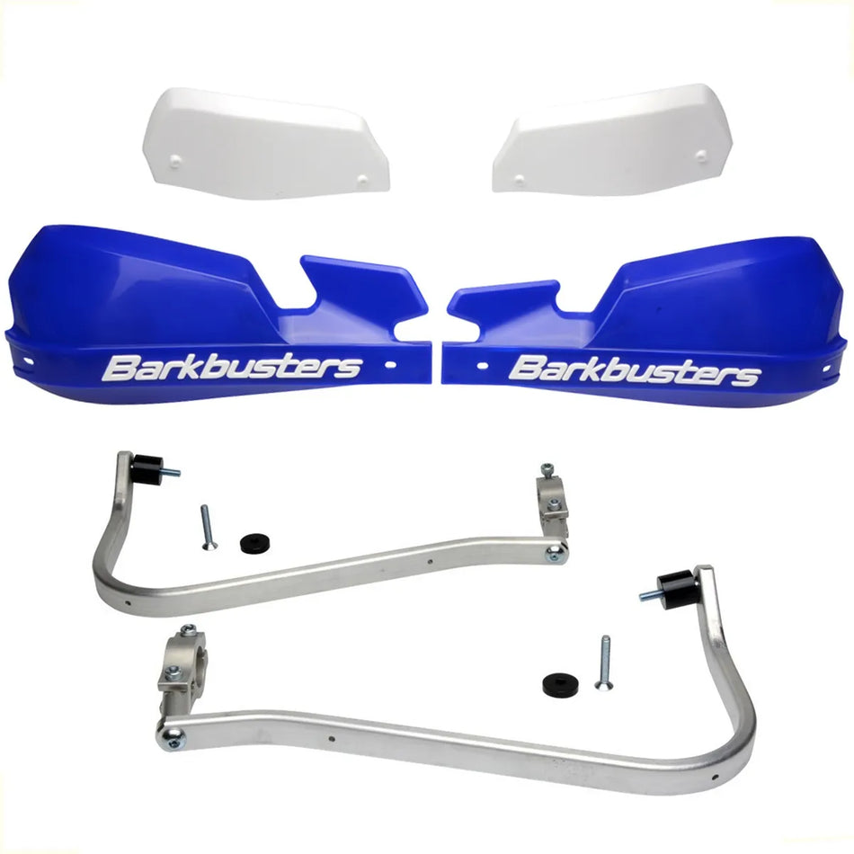 CUBRE PUÑOS ALUMINIO TRIUMPH TIGER 800  [TODAS LAS VERSIONES] - AZUL/BLANCO [INCLUYE PLASTICOS VPS] - BARKBUSTERS