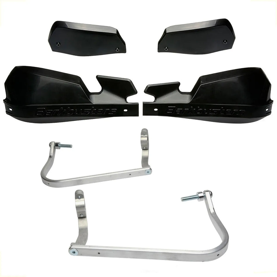 CUBRE PUÑOS ALUMINIO BMW R 1200 GS LC 13-18 - R 1200 GS LC ADVENTURE 14-19 - S 1000 XR - R 1200 R 15-18 - R 1250 R 19-24 - NEGRO/NEGRO [INCLUYE PLASTICOS VPS] - BARKBUSTERS