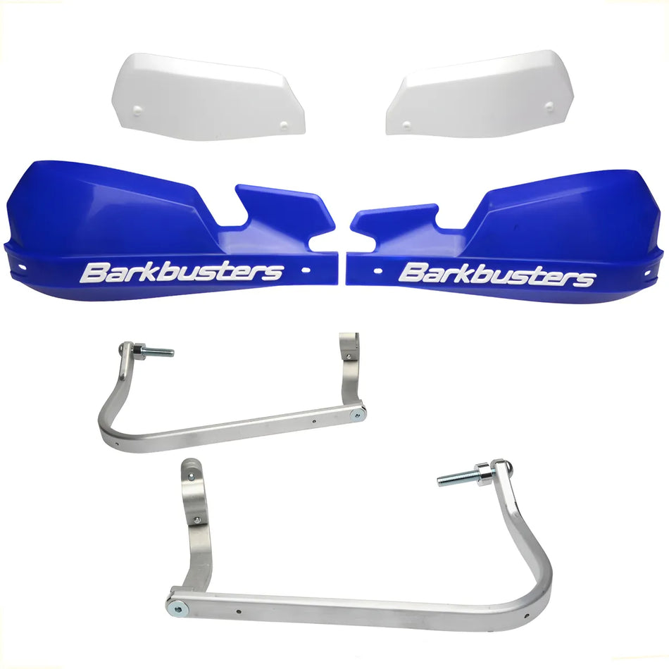 CUBRE PUÑOS ALUMINIO BMW R 1200 GS LC 13-18 - R 1200 GS LC ADVENTURE 14-19 - S 1000 XR - R 1200 R 15-18 - R 1250 R 19-24 - AZUL/BLANCO [INCLUYE PLASTICOS VPS] - BARKBUSTERS
