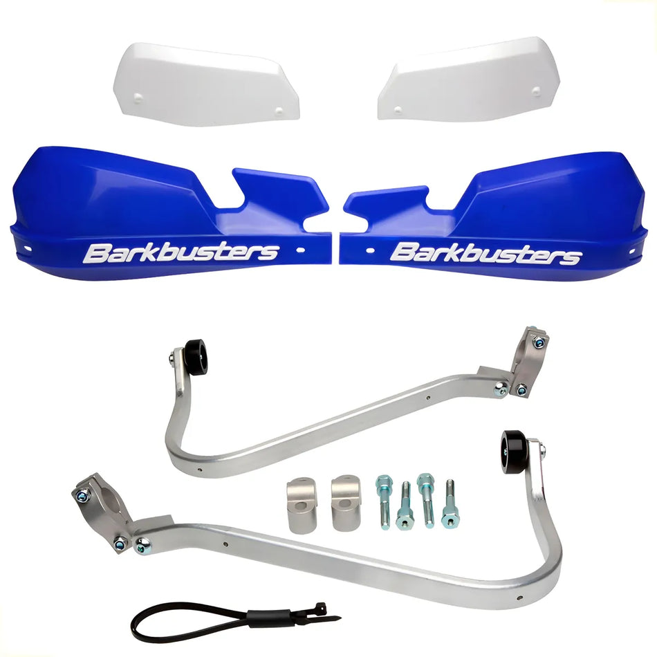 CUBRE PUÑOS ALUMINIO BMW F 650 GS DAKAR - G 650 GS 08-10 - AZUL/BLANCO [INCLUYE PLASTICOS VPS] - BARKBUSTERS