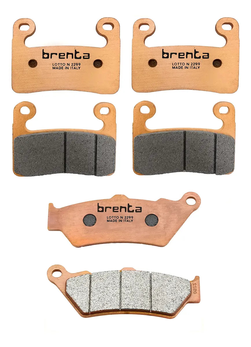 KIT BALATAS DE FRENO DELANTERO Y TRASERO SINTERIZADA - BRENTA 4206/FA724/07GR90 | 4090/FA209/07BB03 - ITALIA