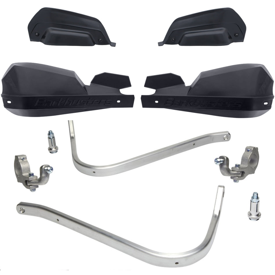 CUBRE PUÑOS ALUMINIO KAWASAKI VERSYS 1000 15-18 - HUSQVARNA TE 125/250/300 - FE 250/350/450/501 - FC 250/350/450 - KTM EXC 125/250/300 - EXC-F 250/350/450/500 - NEGRO/NEGRO (INCLUYE PLASTICOS VPS) - BARKBUSTERS