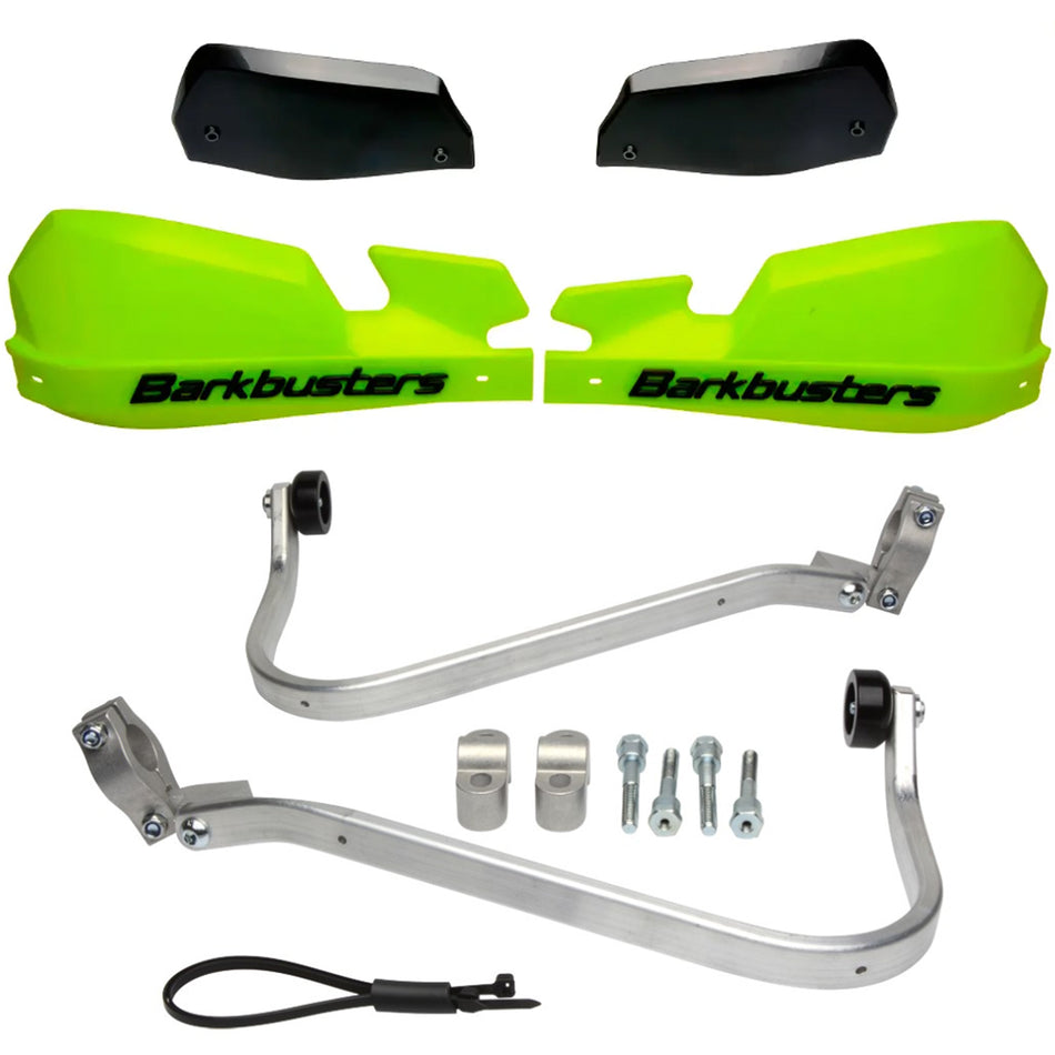 CUBRE PUÑOS ALUMINIO BMW F 650 GS DAKAR - G 650 GS 08-10 - AMARILLO FLUO/NEGRO (INCLUYE PLASTICOS VPS) - BARKBUSTERS