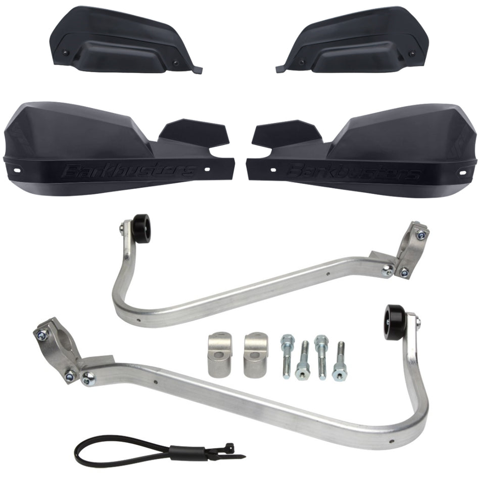 CUBRE PUÑOS ALUMINIO BMW F 650 GS DAKAR - G 650 GS 08-10 - NEGRO/NEGRO (INCLUYE PLASTICOS VPS) - BARKBUSTERS